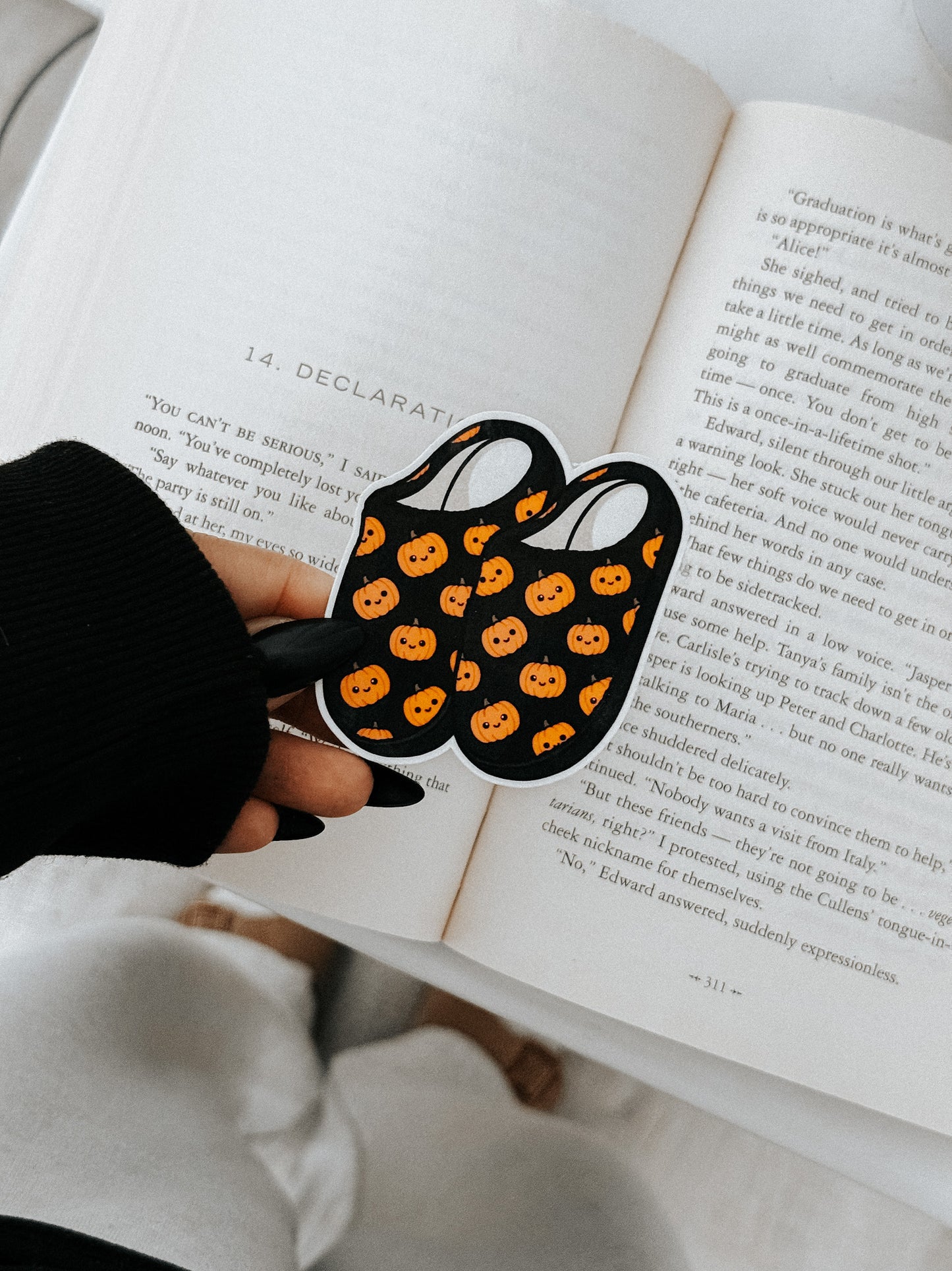 Pumpkin slippers sticker