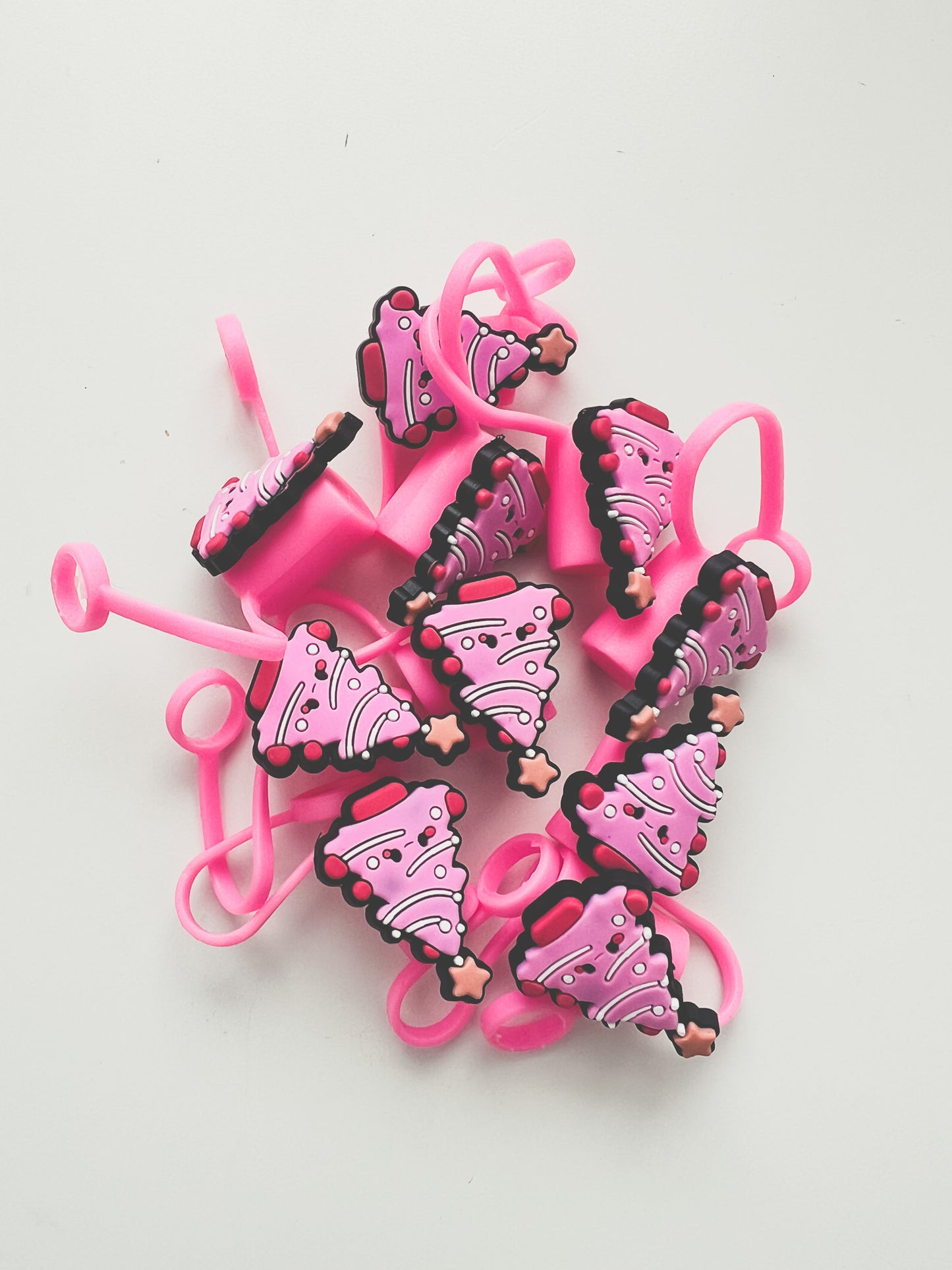 Pink Christmas tree | Straw topper