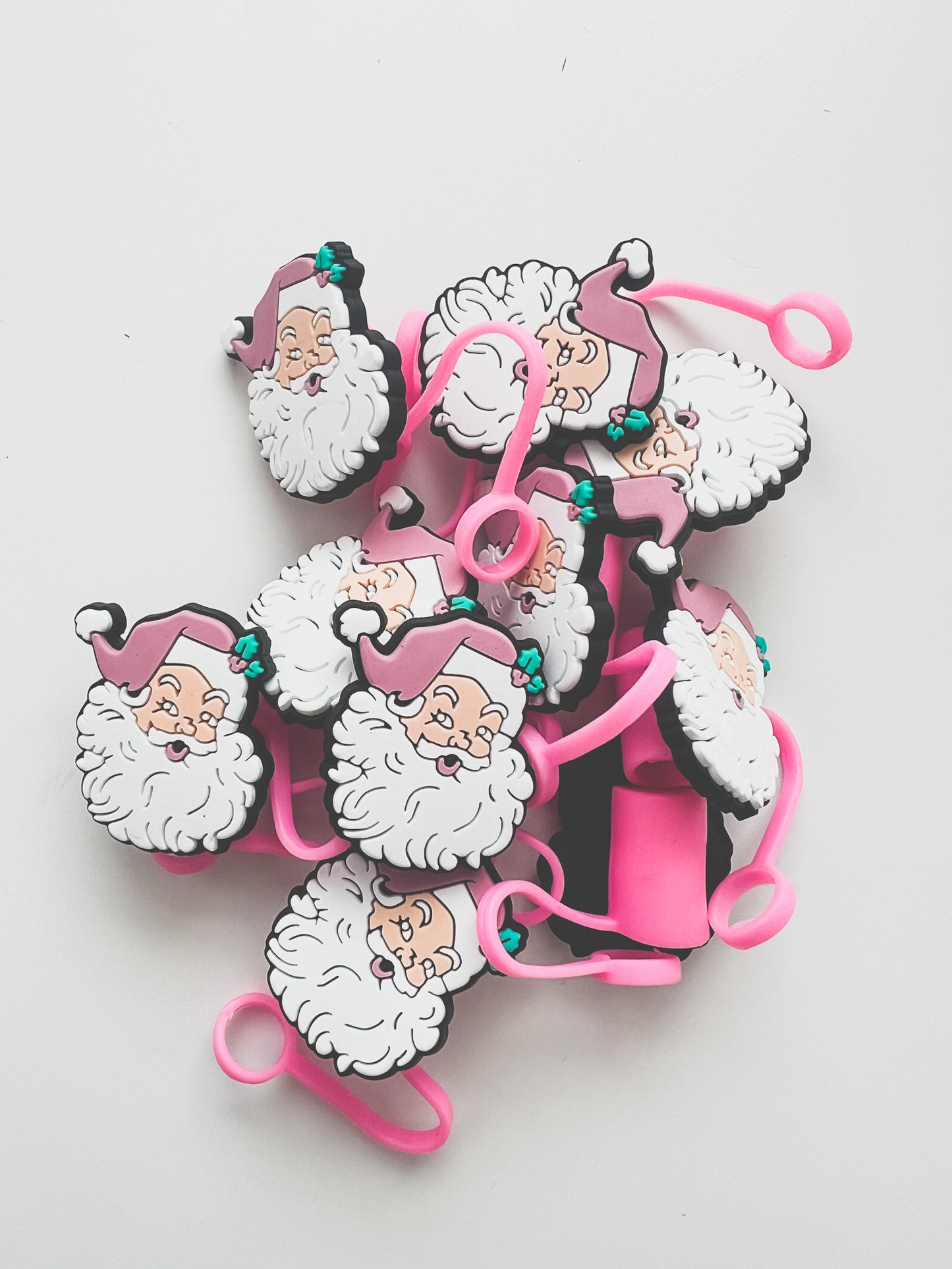 Pink Santa Claus | Straw topper