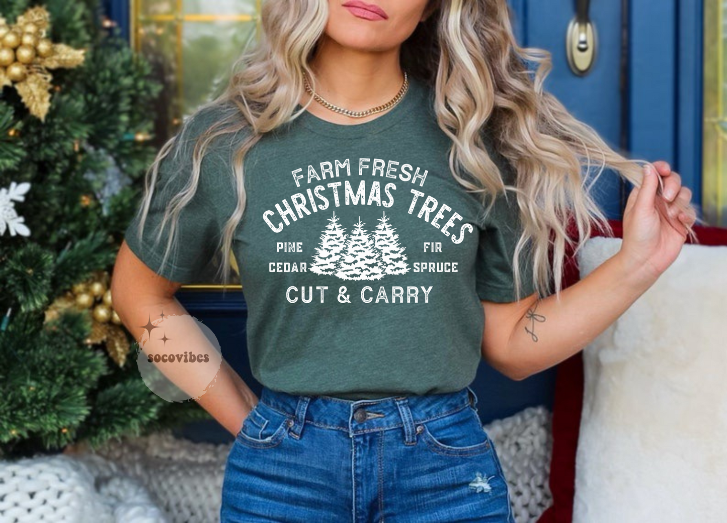 Farm fresh Christmas trees | Screen print