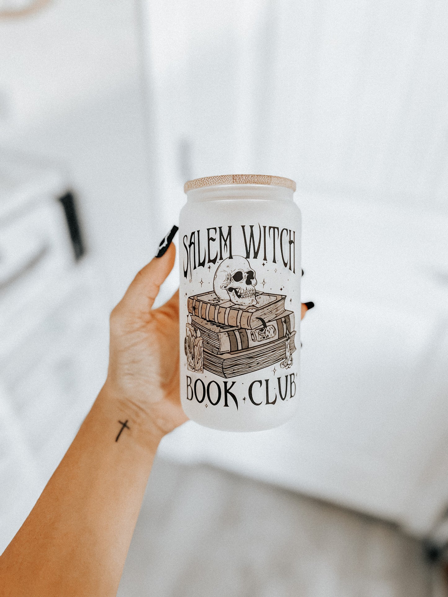 Salem witch book club cup