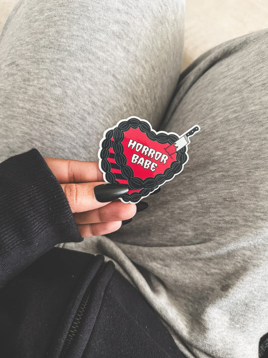 Horror babe sticker