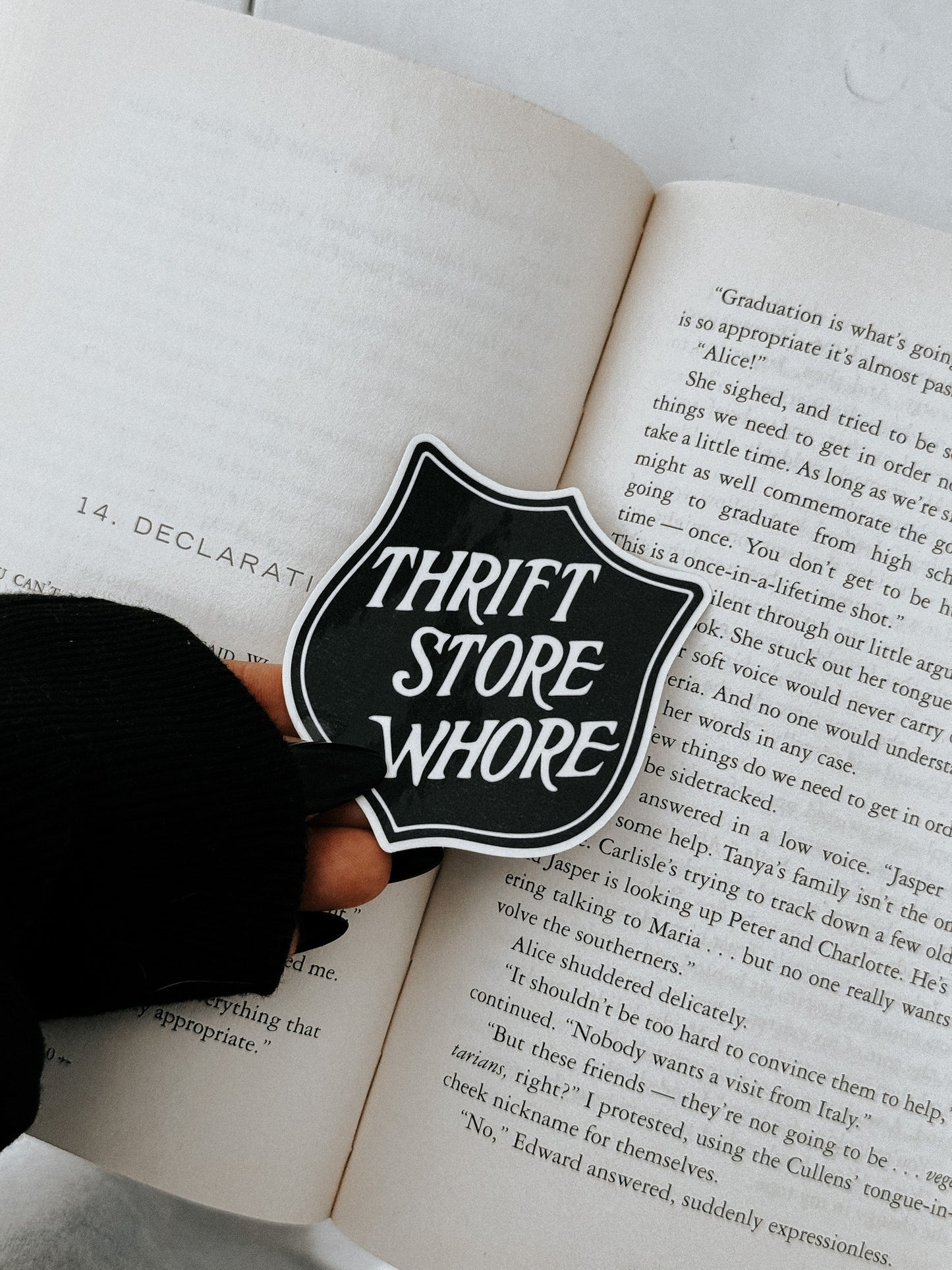 Thrift store whore sticker