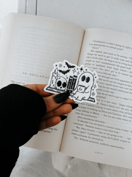 Ghost reading sticker
