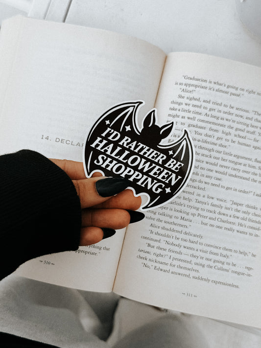 I'd rather be Halloween shopping sticker