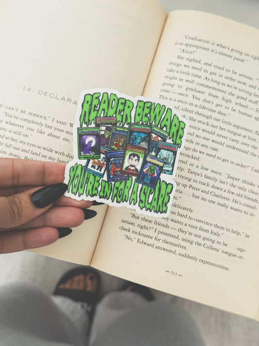 Reader beware sticker