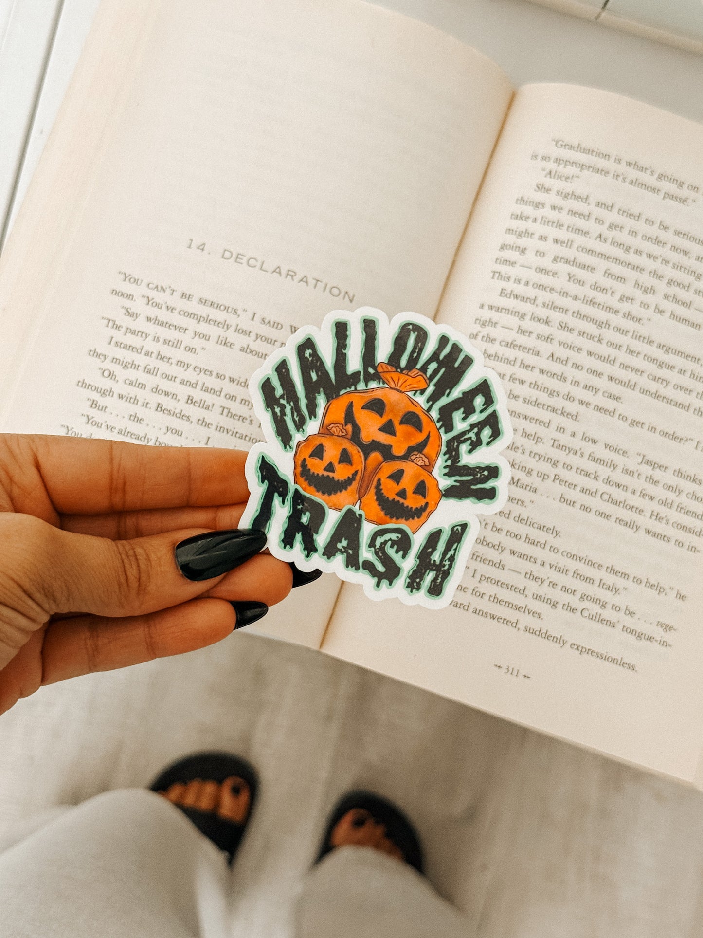 Halloween trash sticker