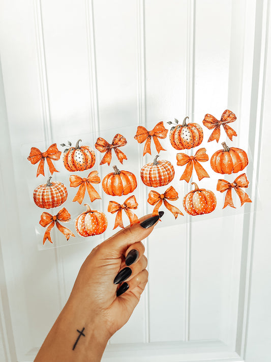 Coquette pumpkins | UV DTF Cup wrap