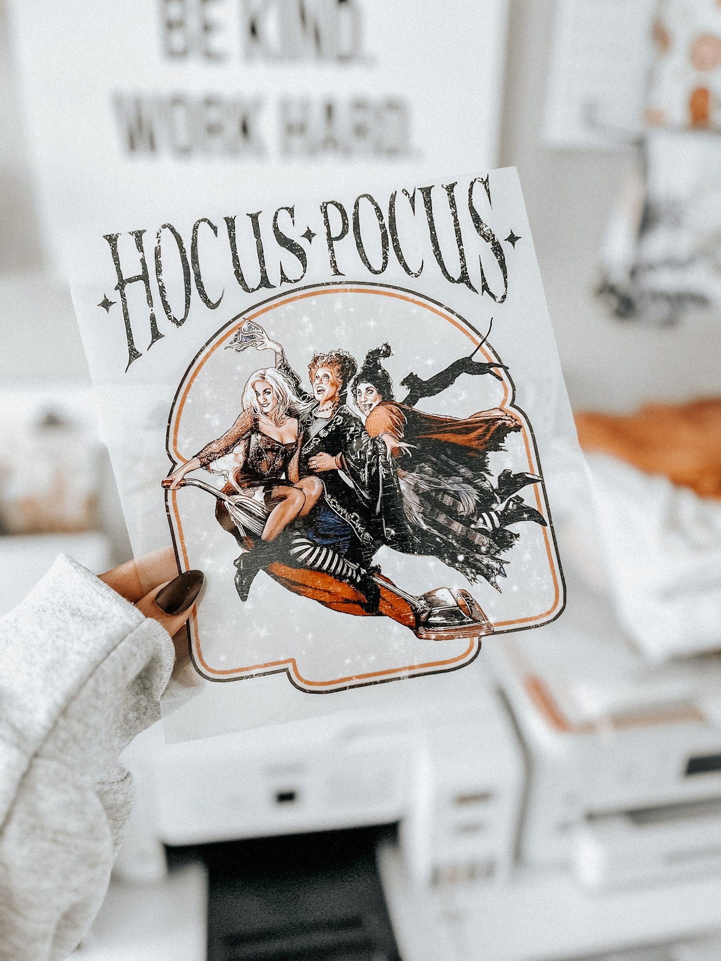 READY TO PRESS - Hocus pocus transfer - Halloween transfer