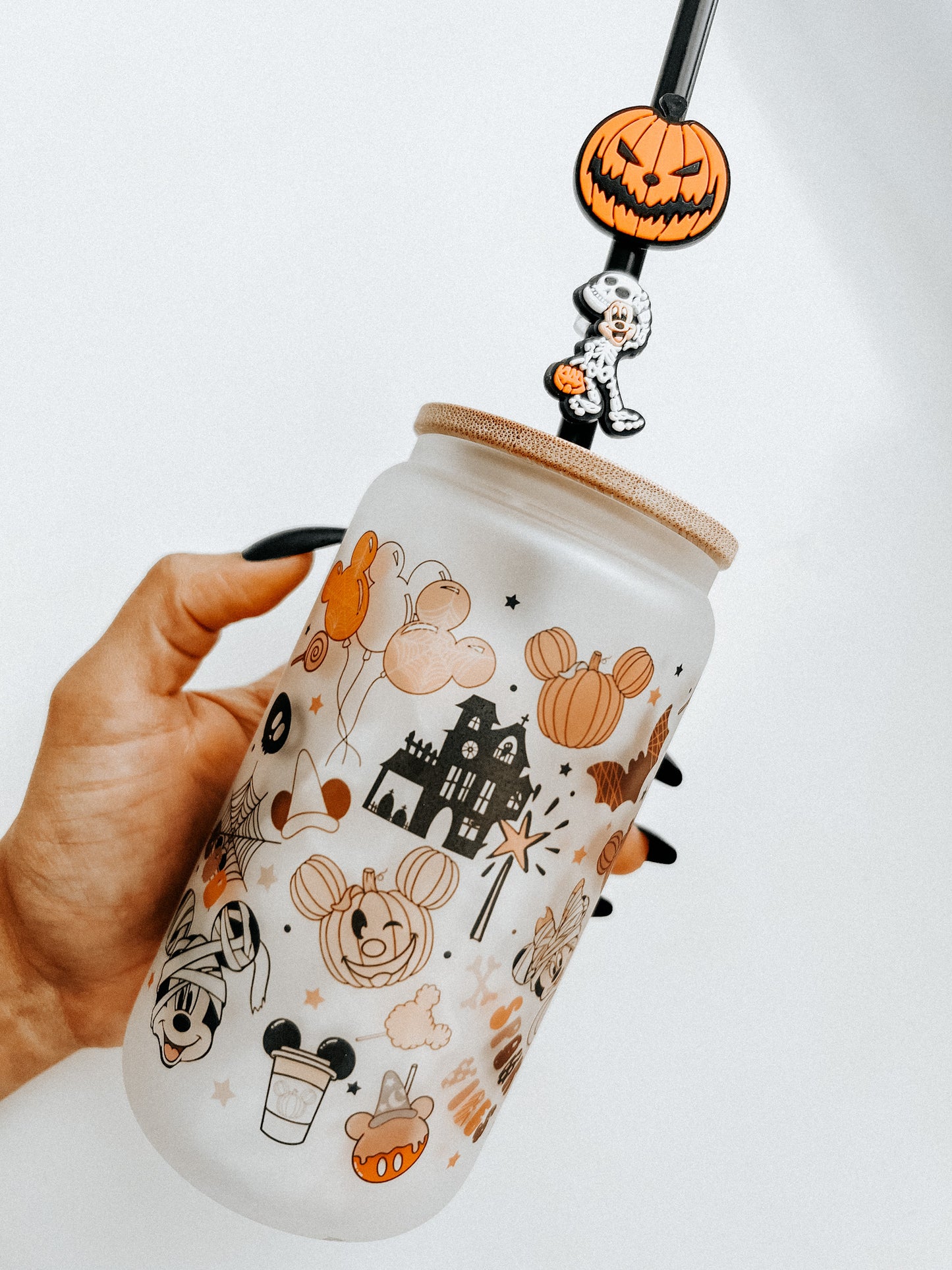 Magical mouse Halloween glass cup