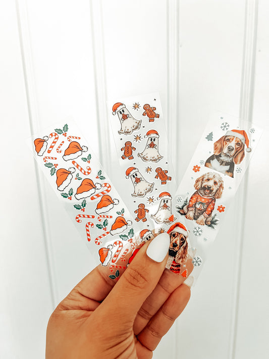 Festive | UV DTF Bookmark decal