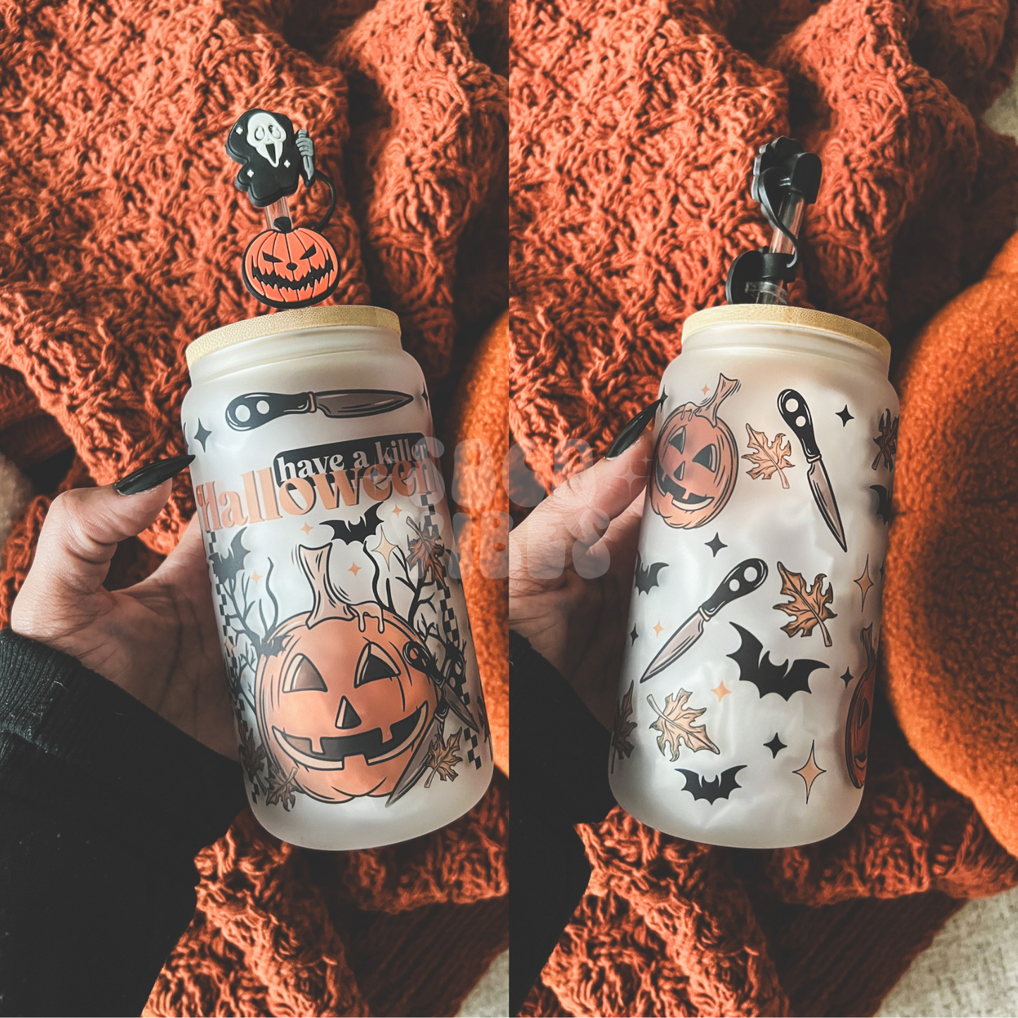 Have a killer Halloween | 16 oz glass cup