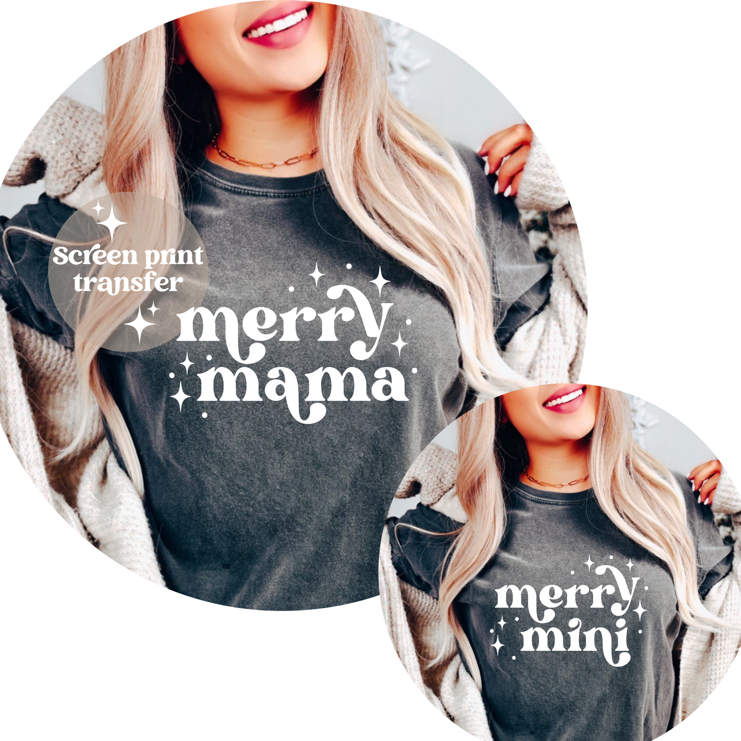 Merry mama/mini | Screen print