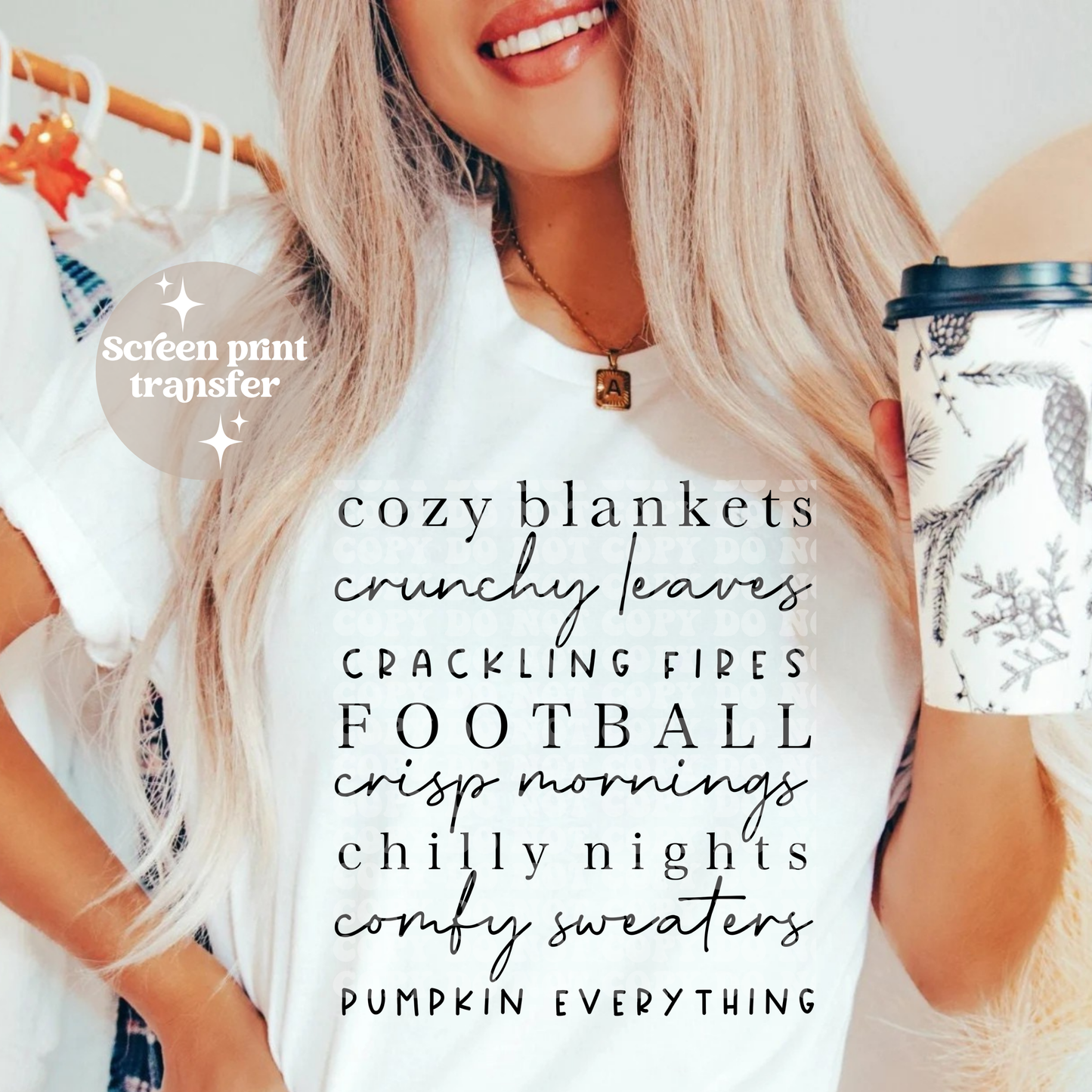 Cozy blankets in black | Screen print