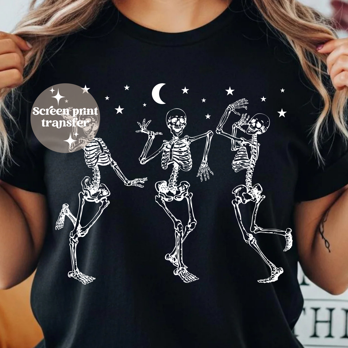 Skeletons dancing | Screen print
