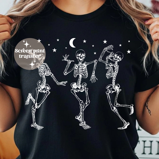 Skeletons dancing | Screen print
