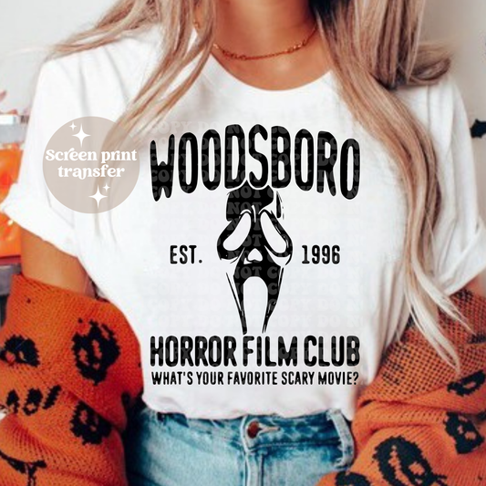 Horror film club in black | Screen print