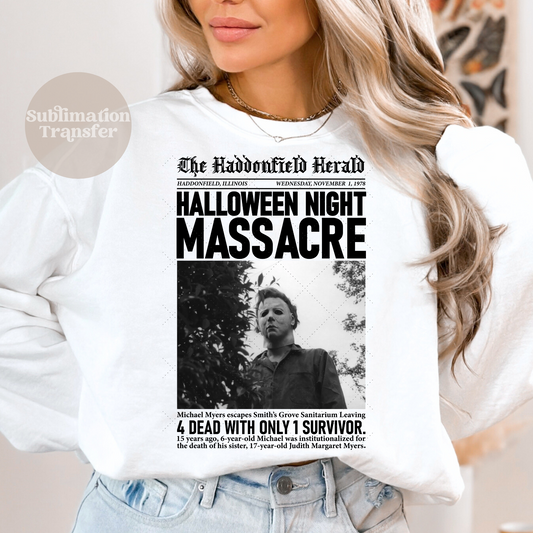 Halloween night massacre | Sublimation transfer