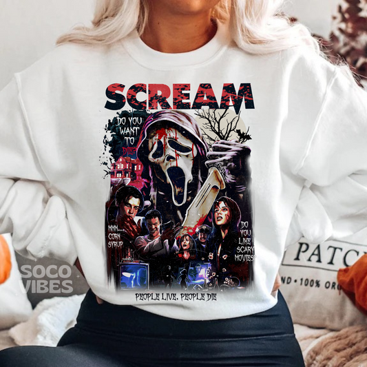 Sublimation transfer - Retro horror, people live