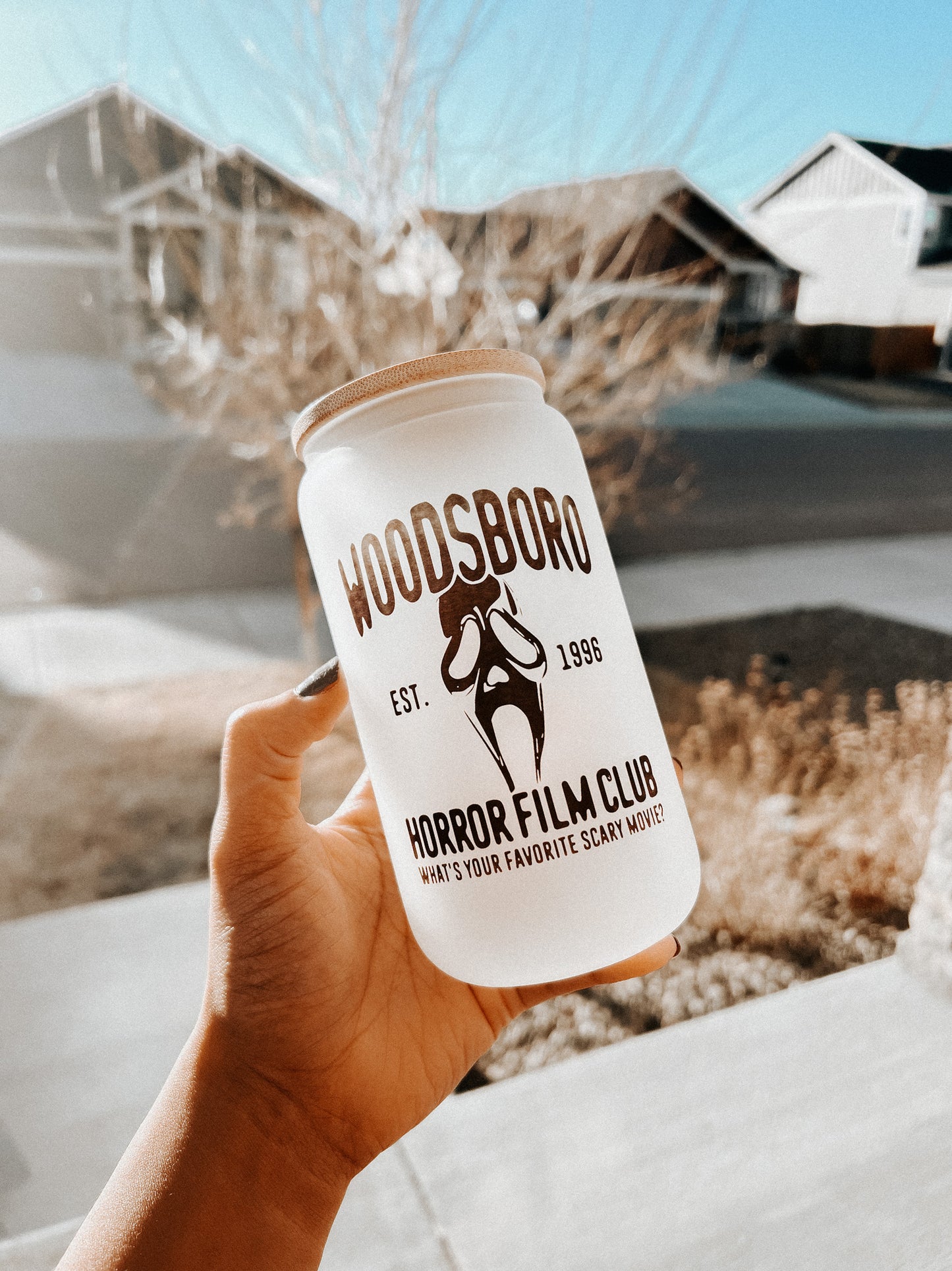 Woodsboro | 16 oz glass cup