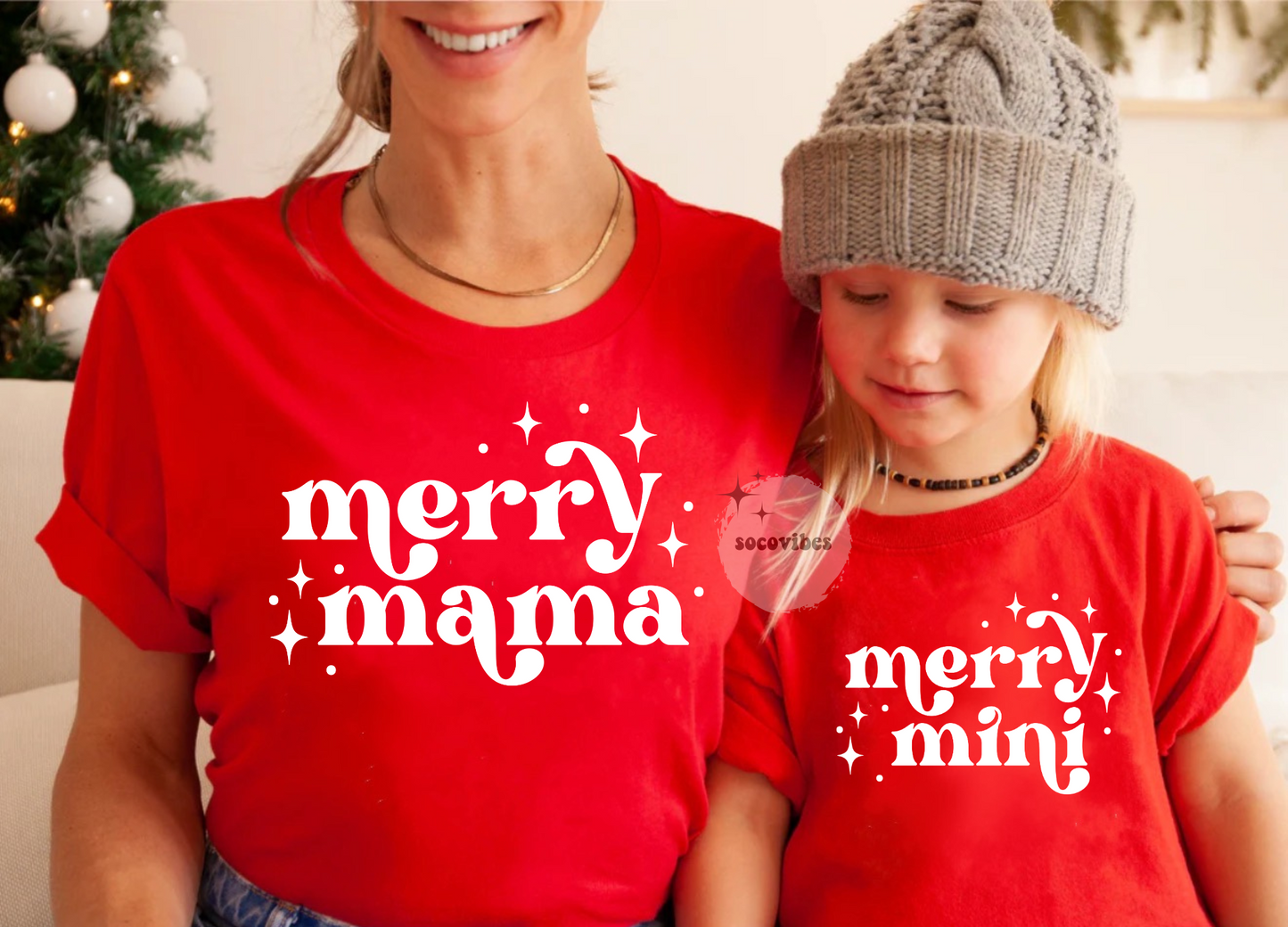 Merry mama/mini | Screen print